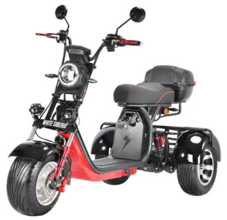 Электроскутер WHITE SIBERIA PRO TRIKE+ 3000W, черный