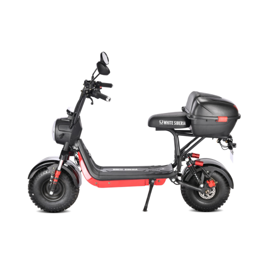 Электроскутер WHITE SIBERIA MINI R 2.0 1200W BLACK (черный)