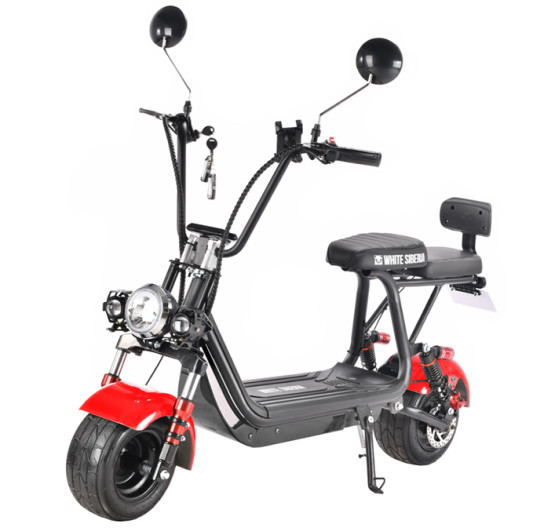 Электроскутер WHITE SIBERIA MINI R 1200W, красный